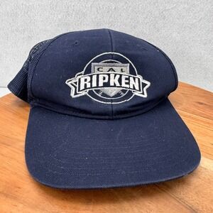 Cal Ripken Hat Port Authority Baseball Cap Trucker Style Blue Adjustable Orioles